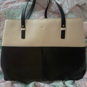 Kate Spade white/gray/black purse
